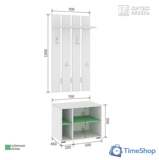 Стенка Кортекс-мебель Лара СП3 (дуб сонома) - Изображение №4 — Интернет-магазин Time-Shop