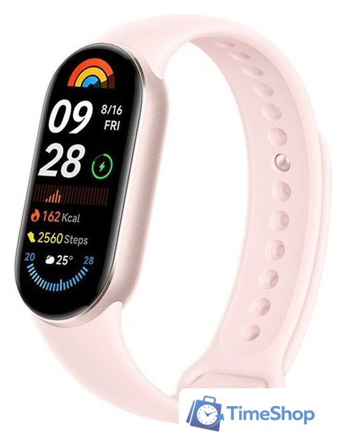 Фитнес-браслет Xiaomi Smart Band 9 (розовое золото, с розовым силиконовым ремешком, международная версия) - Изображение №1 — Интернет-магазин Time-Shop