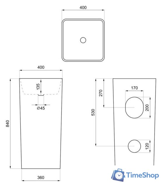 Умывальник Wellsee Callipy Art 338904000 - Изображение №9 — Интернет-магазин Time-Shop