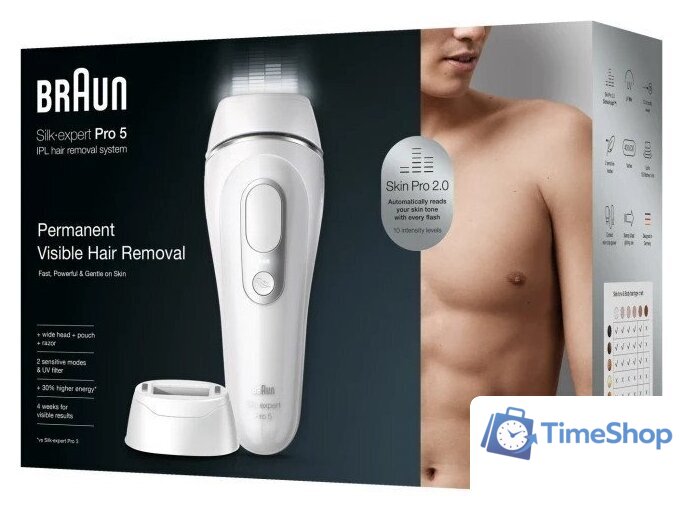 Фотоэпилятор Braun Silk-expert Pro 5 PL5145 - Изображение №6 — Интернет-магазин Time-Shop