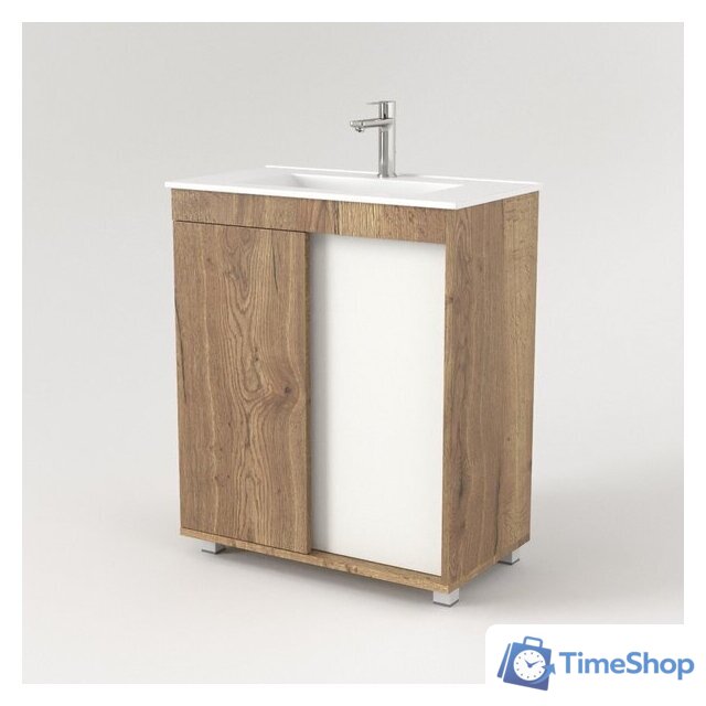  Дабер Тумба под умывальник 013 70 Т13.7.0.21 (дуб галифакс/белый) - Изображение №2 — Интернет-магазин Time-Shop