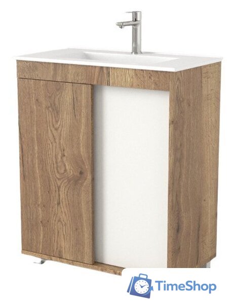  Дабер Тумба под умывальник 013 70 Т13.7.0.21 (дуб галифакс/белый) - Изображение №1 — Интернет-магазин Time-Shop