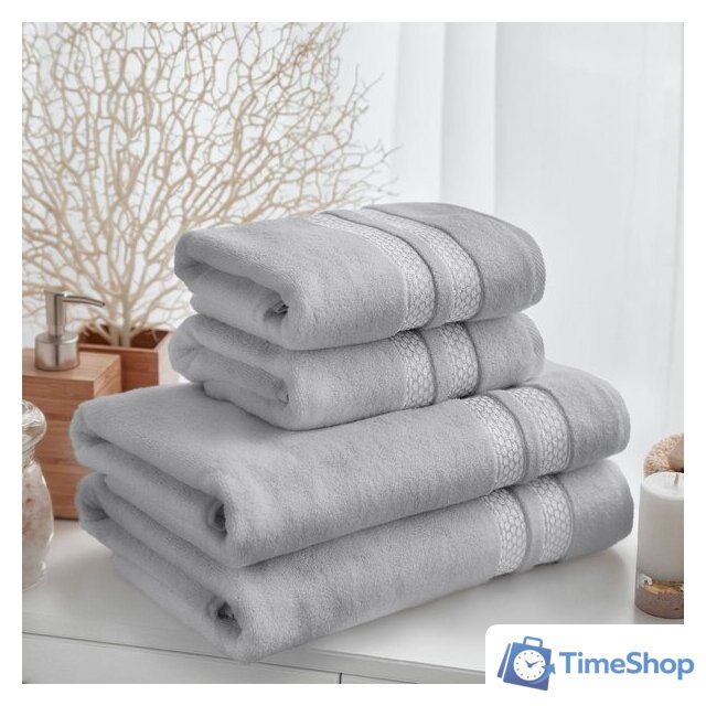 Набор полотенец Verossa МХ50 Reticolo 08 НПК044 746413 (холодный серый) - Изображение №1 — Интернет-магазин Time-Shop