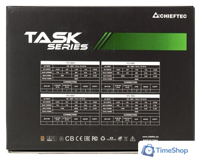 Блок питания Chieftec Task TPS-700S (черный) - Изображение №6 — Интернет-магазин Time-Shop