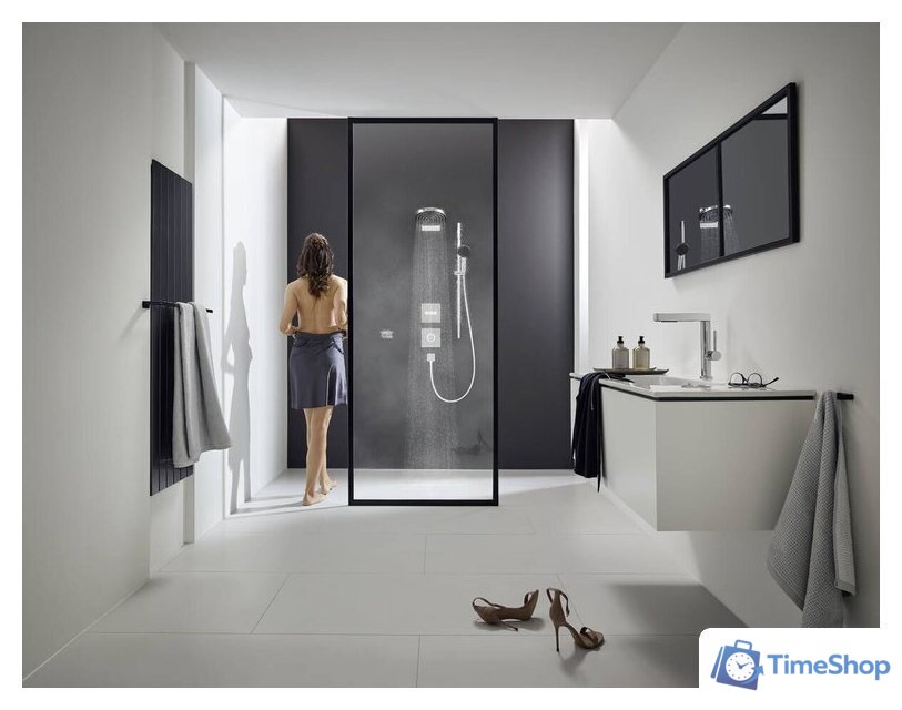 Душевой гарнитур  Hansgrohe Pulsify Select 105 3jet Relaxation 24170000 (хром) - Изображение №2 — Интернет-магазин Time-Shop