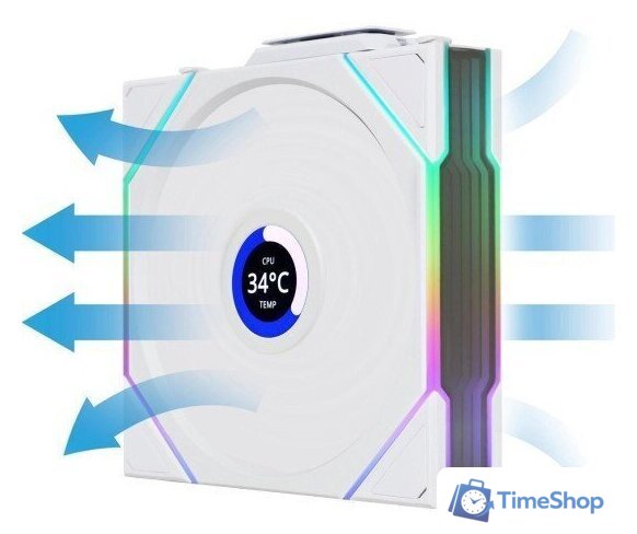 Вентилятор для корпуса Lian Li Uni Fan TL 120 Wireless Reverse 12RTLLCD1W1W G99.12RTLLCD1W1W.R0 - Изображение №3 — Интернет-магазин Time-Shop