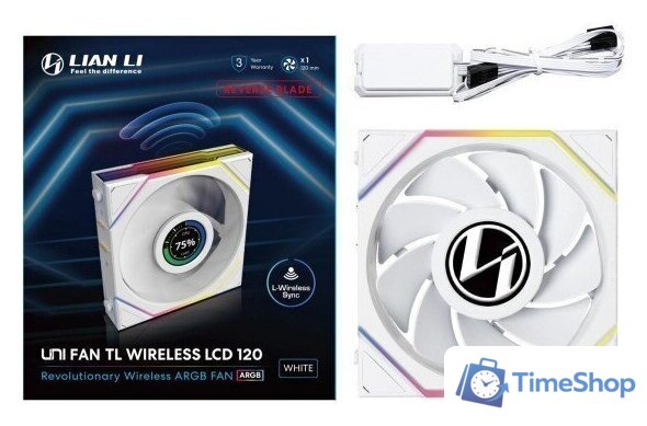 Вентилятор для корпуса Lian Li Uni Fan TL 120 Wireless Reverse 12RTLLCD1W1W G99.12RTLLCD1W1W.R0 - Изображение №8 — Интернет-магазин Time-Shop