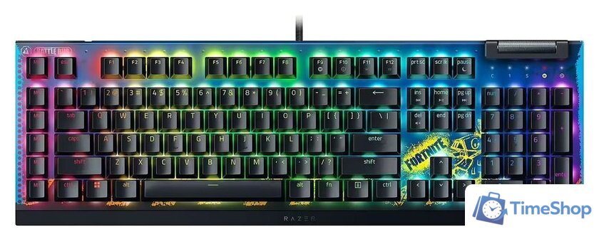 Клавиатура Razer BlackWidow V4 X Fortnite Edition (Razer Yellow, нет кириллицы) - Изображение №1 — Интернет-магазин Time-Shop