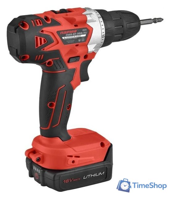 Дрель-шуруповерт Парма ДША-02-2016/2Li 02.021.00015 (с 2-мя АКБ, кейс) - Изображение №2 — Интернет-магазин Time-Shop