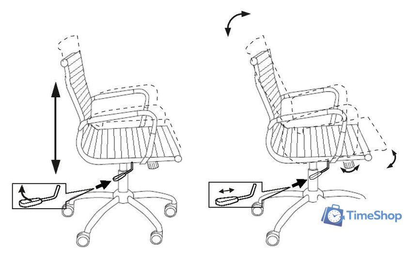 Офисное кресло Бюрократ CH-883-LOW (черный) - Изображение №6 — Интернет-магазин Time-Shop