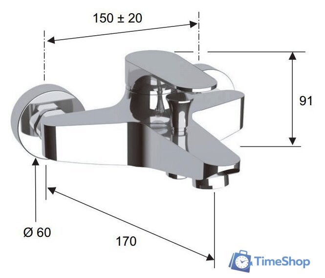 Смеситель Remer Class Line L 05 - Изображение №2 — Интернет-магазин Time-Shop