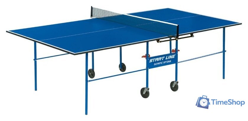 Теннисный стол Start Line Olympic Optima 6023-2 (с сеткой, синий) - Изображение №1 — Интернет-магазин Time-Shop