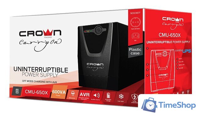 Источник бесперебойного питания CrownMicro CMU-650X - Изображение №3 — Интернет-магазин Time-Shop