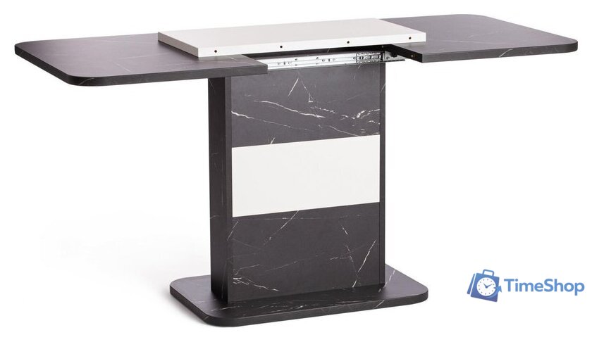 Кухонный стол TetChair Smart 105-140x68.6х75 (мрамор блэк роял/белый) - Изображение №6 — Интернет-магазин Time-Shop