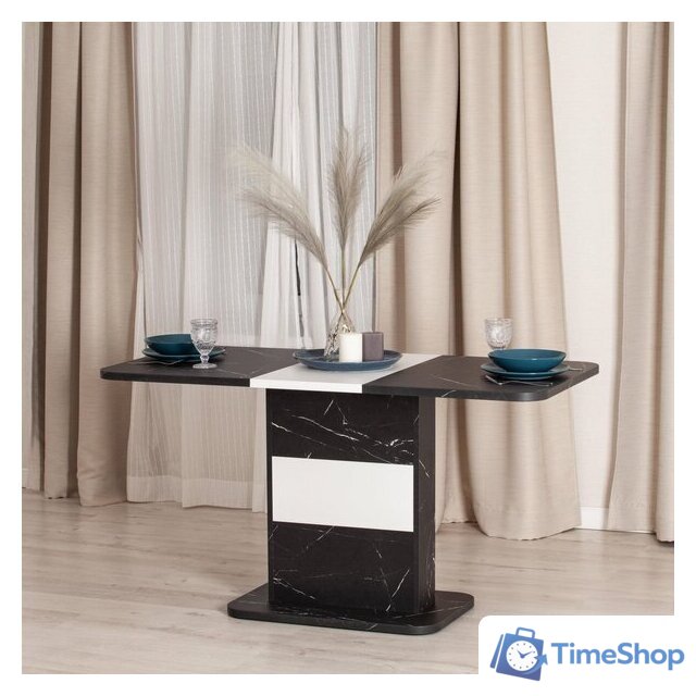 Кухонный стол TetChair Smart 105-140x68.6х75 (мрамор блэк роял/белый) - Изображение №12 — Интернет-магазин Time-Shop