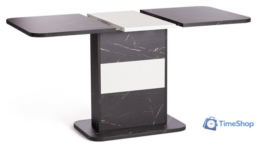 Кухонный стол TetChair Smart 105-140x68.6х75 (мрамор блэк роял/белый) - Изображение №5 — Интернет-магазин Time-Shop