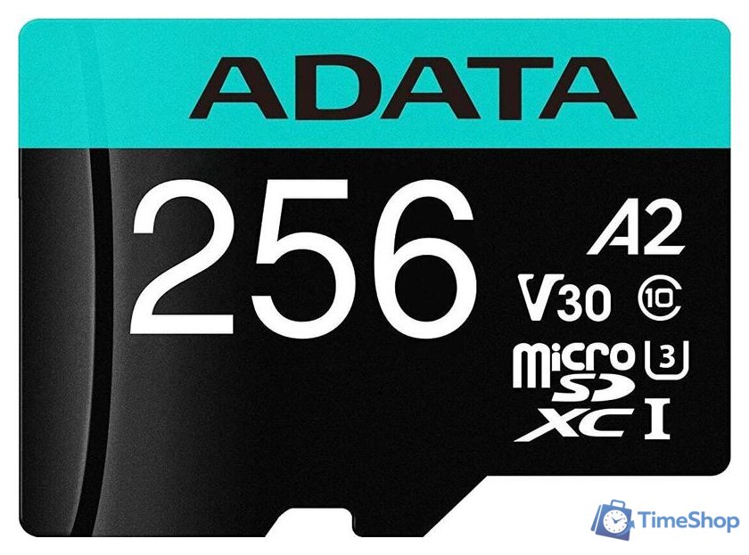 Карта памяти ADATA Premier Pro AUSDX256GUI3V30SA2-RA1 microSDXC 256GB (с адаптером) - Изображение №2 — Интернет-магазин Time-Shop