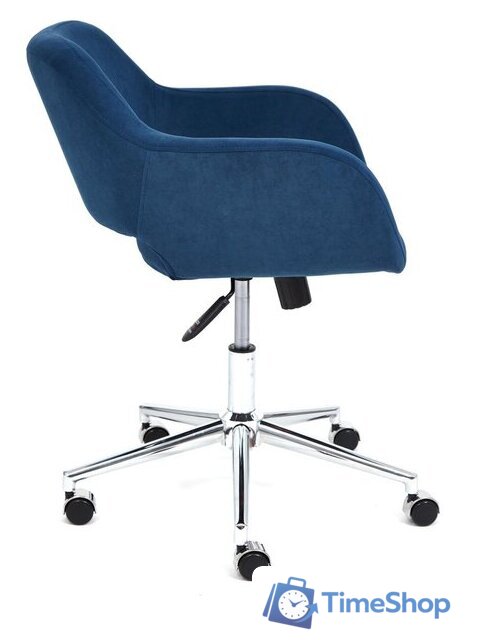 Офисное кресло TetChair Modena (флок, хром/синий) - Изображение №2 — Интернет-магазин Time-Shop