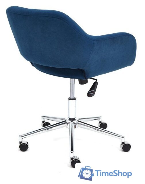 Офисное кресло TetChair Modena (флок, хром/синий) - Изображение №3 — Интернет-магазин Time-Shop