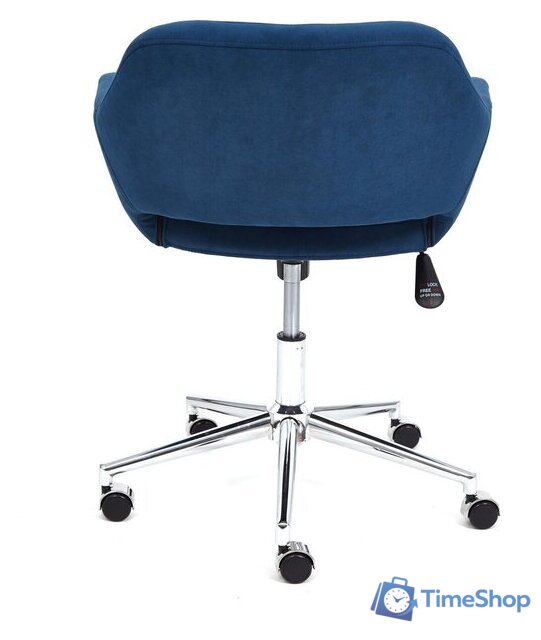 Офисное кресло TetChair Modena (флок, хром/синий) - Изображение №4 — Интернет-магазин Time-Shop