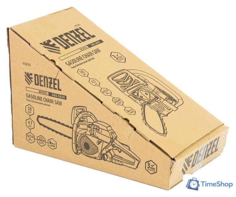 Бензопила Denzel DGS-5820 - Изображение №10 — Интернет-магазин Time-Shop