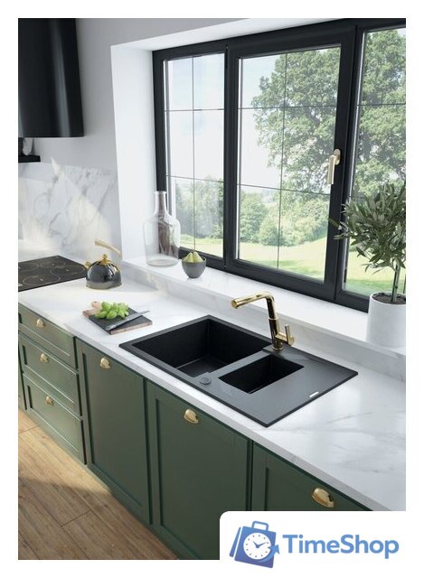 Кухонная мойка Deante Andante ZQN T513 (антрацитовый металлик) - Изображение №3 — Интернет-магазин Time-Shop