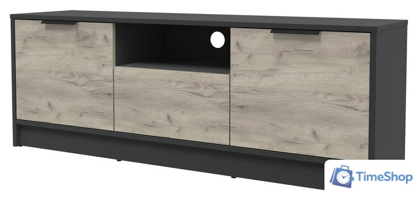 Тумба Интерлиния ТВ Концепт КТ-ТВ3-50 (дуб серый/антрацит) - Изображение №1 — Интернет-магазин Time-Shop