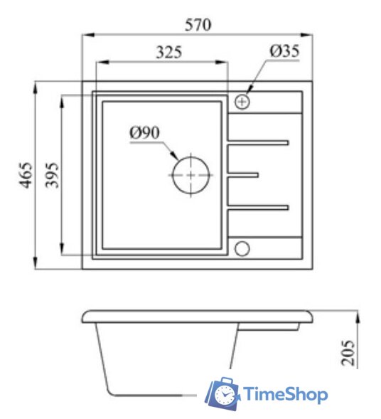 Кухонная мойка БелЭворс Mila L + смеситель W74004-2 + дозатор L405F (черный) - Изображение №8 — Интернет-магазин Time-Shop