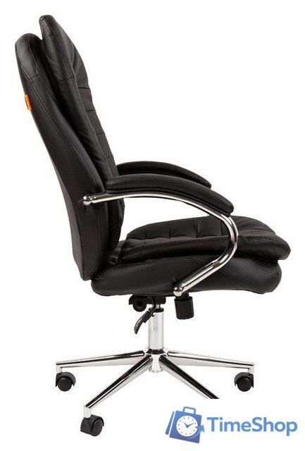 Офисное кресло CHAIRMAN 795 N (кожа, черный) - Изображение №3 — Интернет-магазин Time-Shop