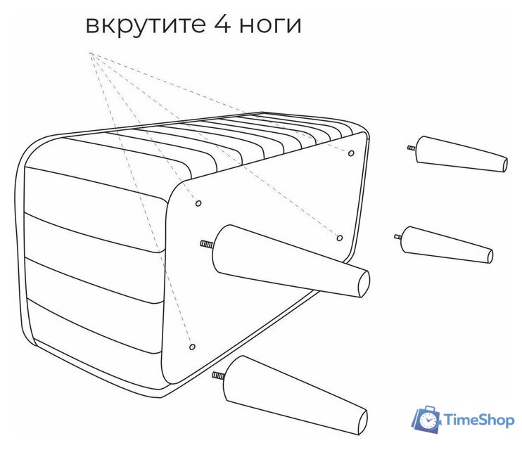 Банкетка MONOFIX Одос Принт (лимон/микровелюр) - Изображение №1 — Интернет-магазин Time-Shop