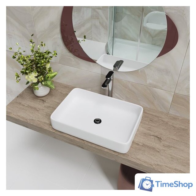 Умывальник Lauter 21842 + клапан 21190W + сифон 21635W (белый матовый) - Изображение №12 — Интернет-магазин Time-Shop