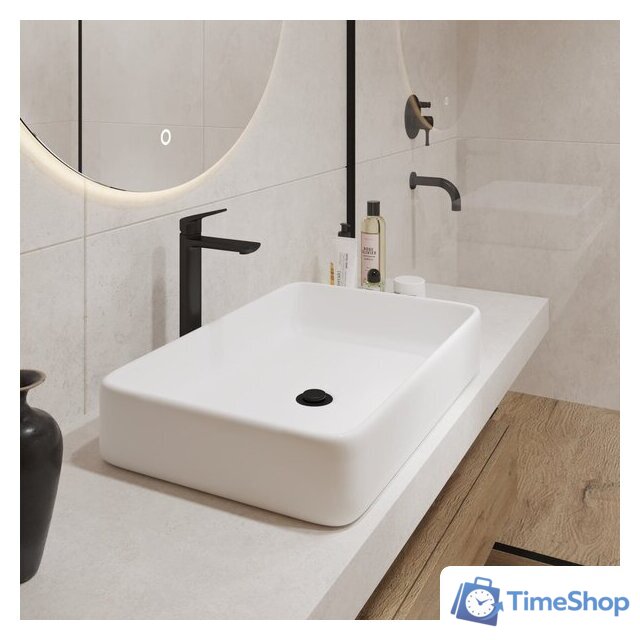 Умывальник Lauter 21842 + клапан 21190W + сифон 21635W (белый матовый) - Изображение №8 — Интернет-магазин Time-Shop