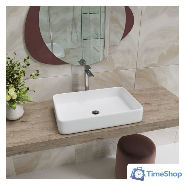 Умывальник Lauter 21842 + клапан 21190W + сифон 21635W (белый матовый) - Изображение №9 — Интернет-магазин Time-Shop