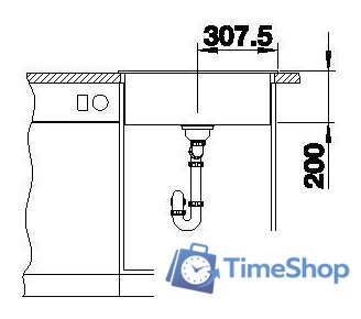 Кухонная мойка Blanco Naya 6 527128 (мягкий белый) - Изображение №6 — Интернет-магазин Time-Shop