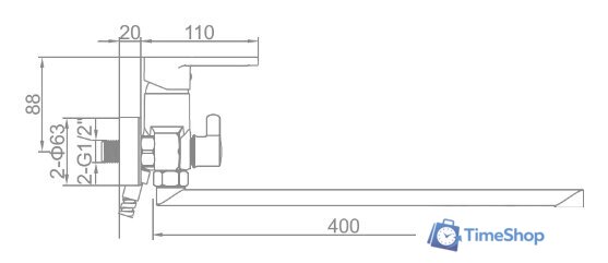 Смеситель Ledeme L2266 - Изображение №2 — Интернет-магазин Time-Shop
