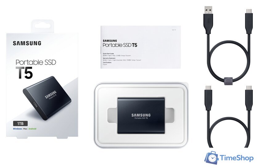 Внешний накопитель Samsung T5 1TB (черный) - Изображение №6 — Интернет-магазин Time-Shop