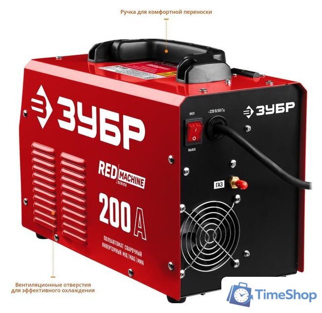 Сварочный инвертор Зубр ПС-200 - Изображение №4 — Интернет-магазин Time-Shop