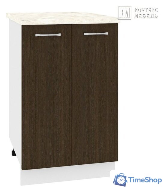 Шкаф напольный Кортекс-мебель Корнелия Лира НШ50р (венге/королевский опал) - Изображение №1 — Интернет-магазин Time-Shop