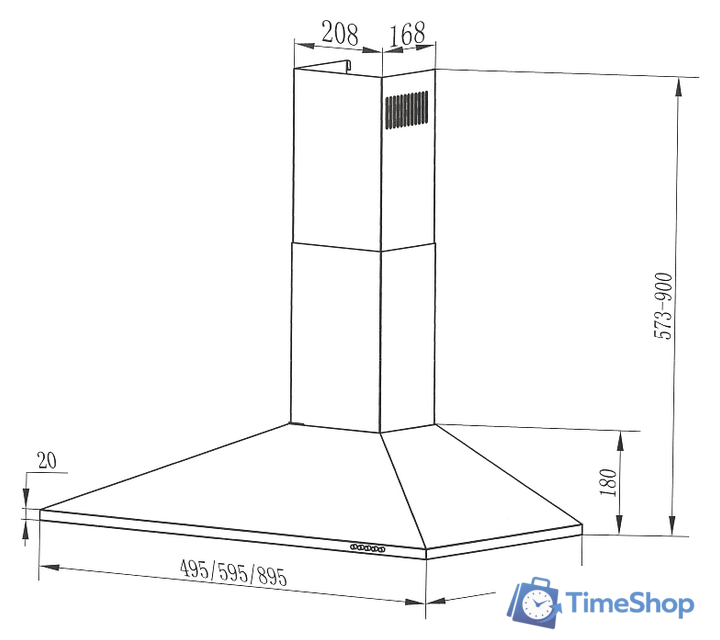 Кухонная вытяжка MAUNFELD Cork 60 (нержавеющая сталь) - Изображение №2 — Интернет-магазин Time-Shop