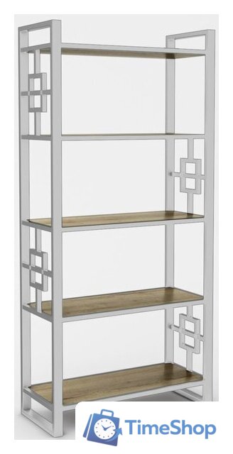 Стеллаж Hype Mebel Квадро 80x170 (белый/дуб галифакс олово) - Изображение №1 — Интернет-магазин Time-Shop