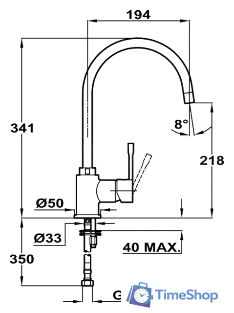 Смеситель TEKA SP 995 TG carbon [55995020CN] - Изображение №2 — Интернет-магазин Time-Shop