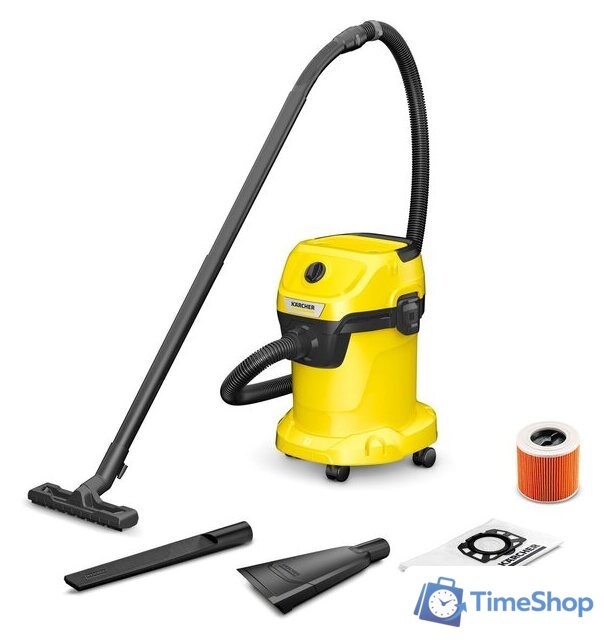 Пылесос Karcher WD 3 V-17/4/35 + Nozzles 1.628-124.0 - Изображение №1 — Интернет-магазин Time-Shop