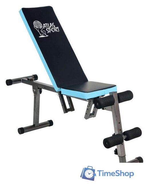 Силовая скамья Atlas Sport AS-03 (черный/синий) - Изображение №1 — Интернет-магазин Time-Shop