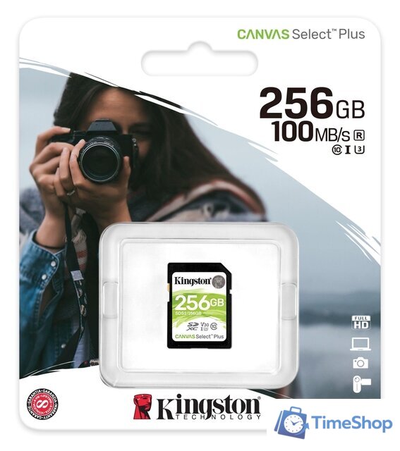 Карта памяти Kingston Canvas Select Plus SDXC 256GB - Изображение №3 — Интернет-магазин Time-Shop