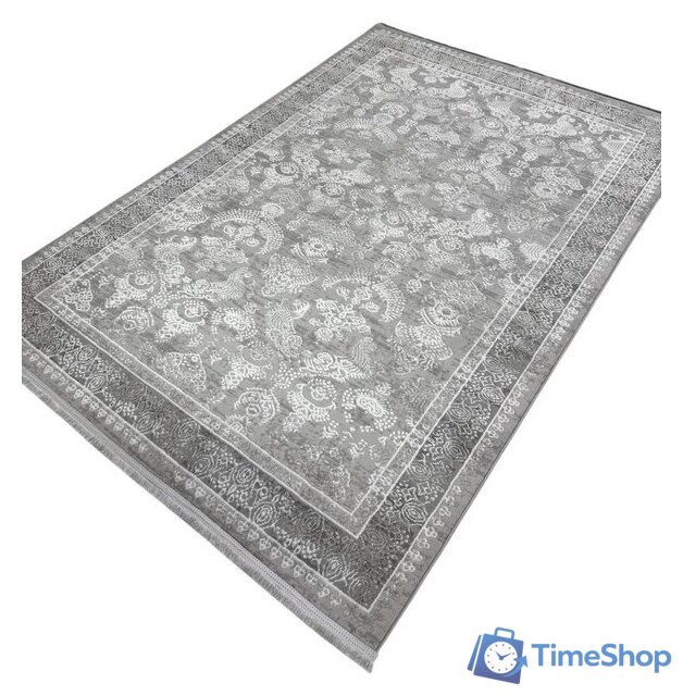 Ковер для жилой комнаты Radjab Carpet Афина Прямоугольник 9008A 12793RK (2.4x3.4, Grey/Cream) - Изображение №1 — Интернет-магазин Time-Shop