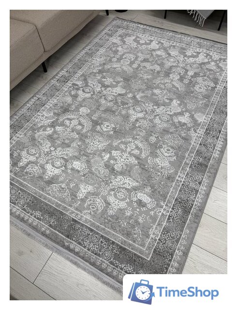 Ковер для жилой комнаты Radjab Carpet Афина Прямоугольник 9008A 12793RK (2.4x3.4, Grey/Cream) - Изображение №3 — Интернет-магазин Time-Shop