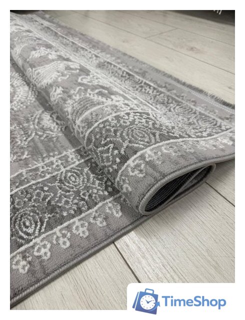 Ковер для жилой комнаты Radjab Carpet Афина Прямоугольник 9008A 12793RK (2.4x3.4, Grey/Cream) - Изображение №6 — Интернет-магазин Time-Shop