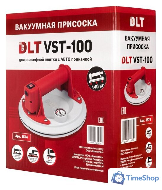Стеклодомкрат (присоска для стекла и плитки) DLT VST-100 1574 - Изображение №4 — Интернет-магазин Time-Shop
