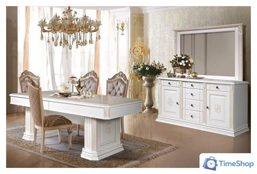 Зеркало ФорестДекоГрупп Бьянка ГН010-12 (белый) - Изображение №2 — Интернет-магазин Time-Shop