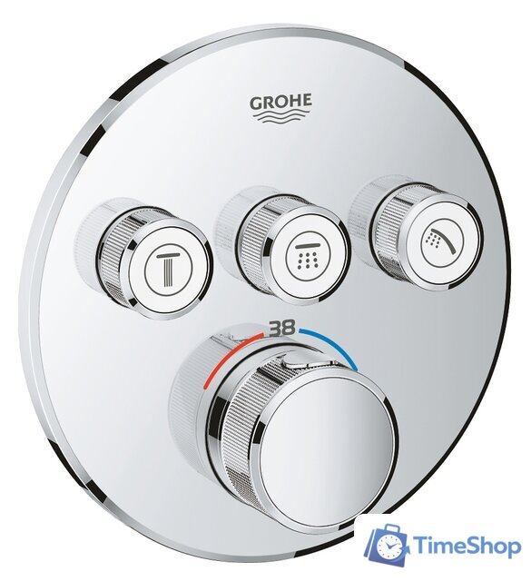 Смеситель без скрытого механизма Grohe Grohtherm SmartControl 29121000 (хром) - Изображение №1 — Интернет-магазин Time-Shop